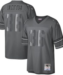 Men's Pittsburgh Steelers Jerome Bettis Mitchell & Ness Charcoal 1996 Retired Player Metal Legacy Jersey JS1765 nicesnker