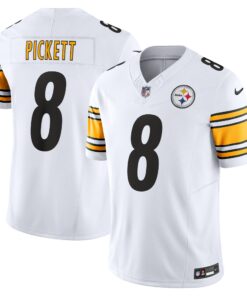 Men's Pittsburgh Steelers Kenny Pickett White Vapor F.U.S.E. Limited Jersey JS1296 nicesnker