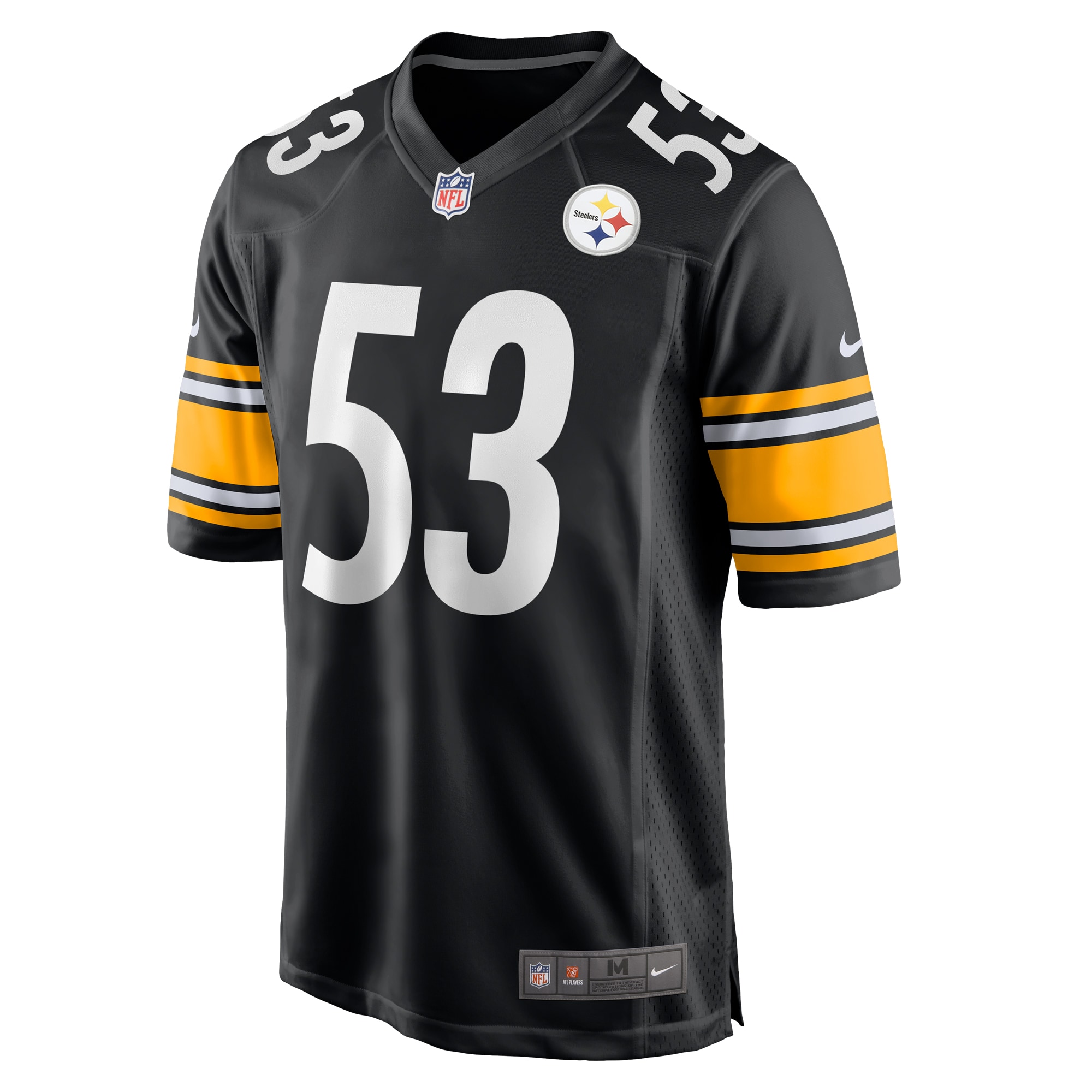 Men's Pittsburgh Steelers Kyron Johnson Black Game Jersey JS4626 nicesnker - Image 2