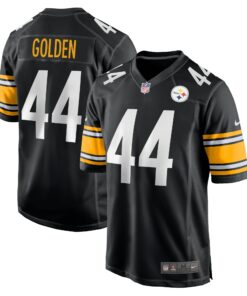 Men's Pittsburgh Steelers Markus Golden Black Game Jersey JS8344 nicesnker