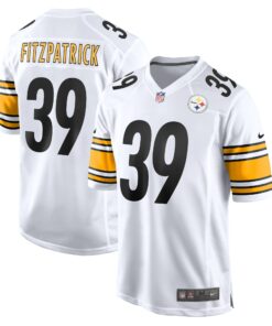 Men's Pittsburgh Steelers Minkah Fitzpatrick White Game Player Jersey JS6591 nicesnker