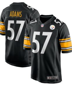 Men's Pittsburgh Steelers Montravius Adams Black Game Player Jersey JS6400 nicesnker