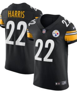Men's Pittsburgh Steelers Najee Harris Black Vapor Elite Jersey JS7392 nicesnker