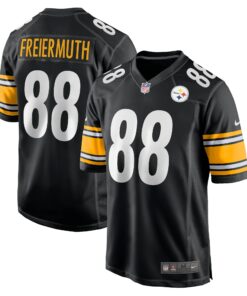 Men's Pittsburgh Steelers Pat Freiermuth Black Game Jersey JS6908 nicesnker