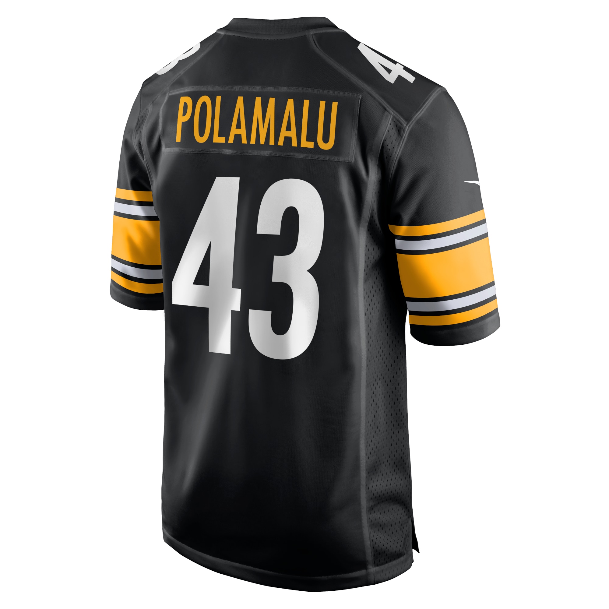 Men's Pittsburgh Steelers Troy Polamalu Black Retired Player Game Jersey JS5088 nicesnker - Image 3