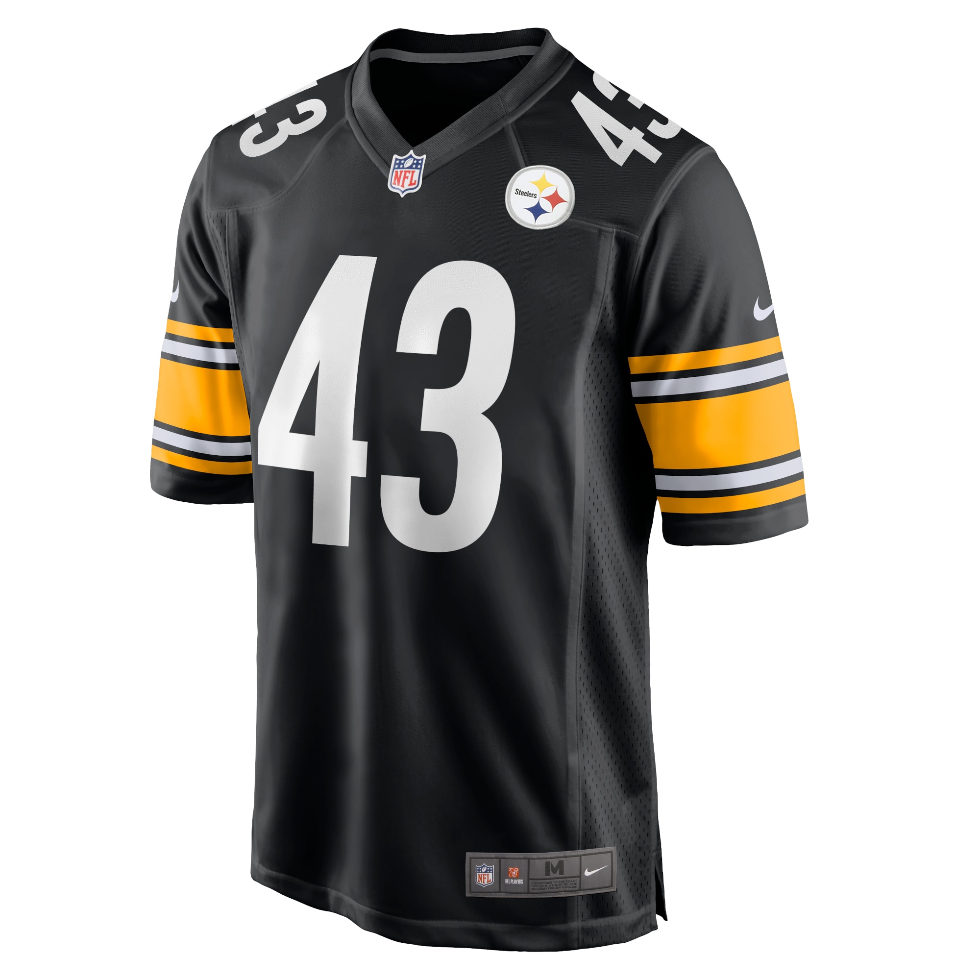 Men's Pittsburgh Steelers Troy Polamalu Black Retired Player Game Jersey JS5088 nicesnker - Image 2
