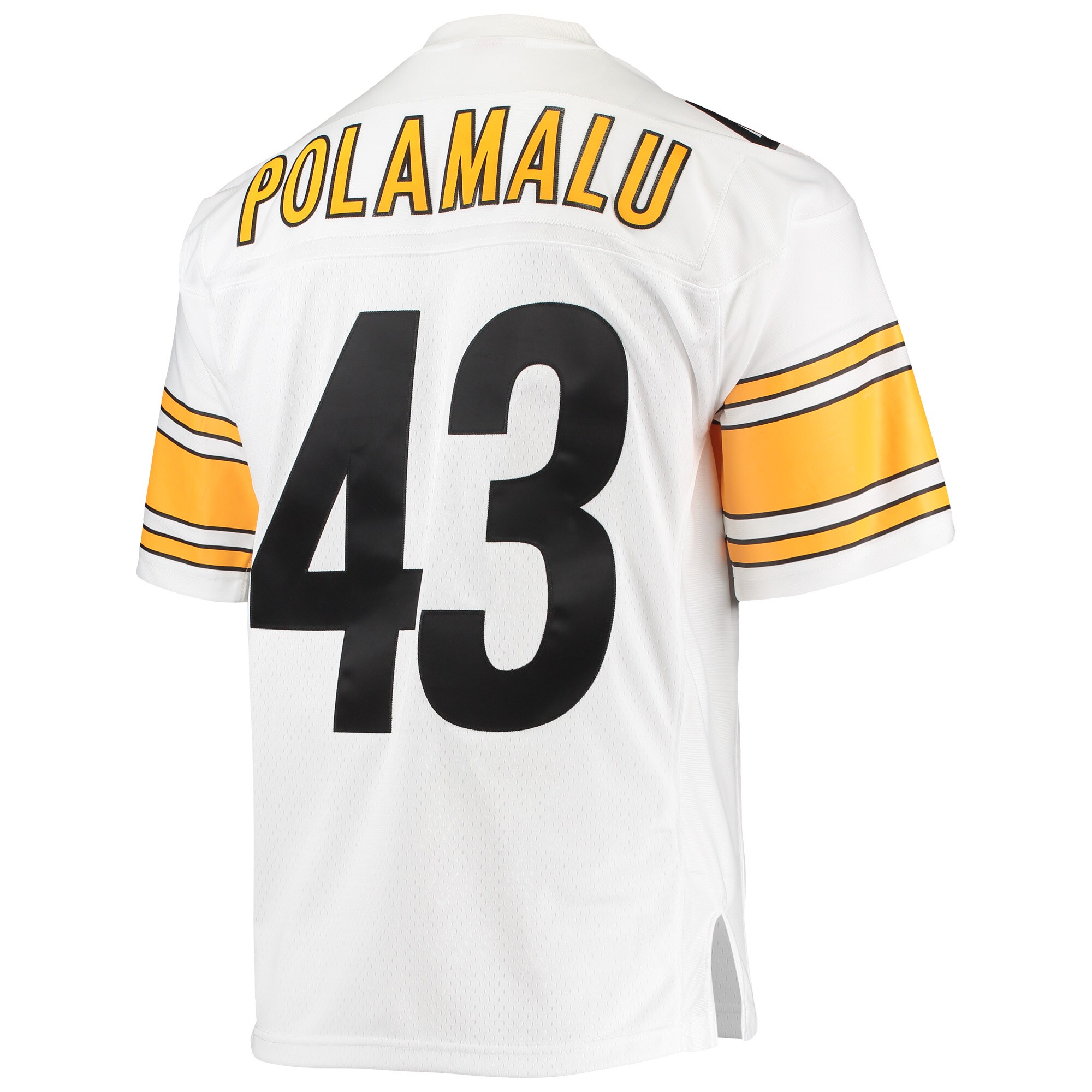 Men's Pittsburgh Steelers Troy Polamalu Mitchell & Ness White Legacy Jersey JS8218 nicesnker - Image 3