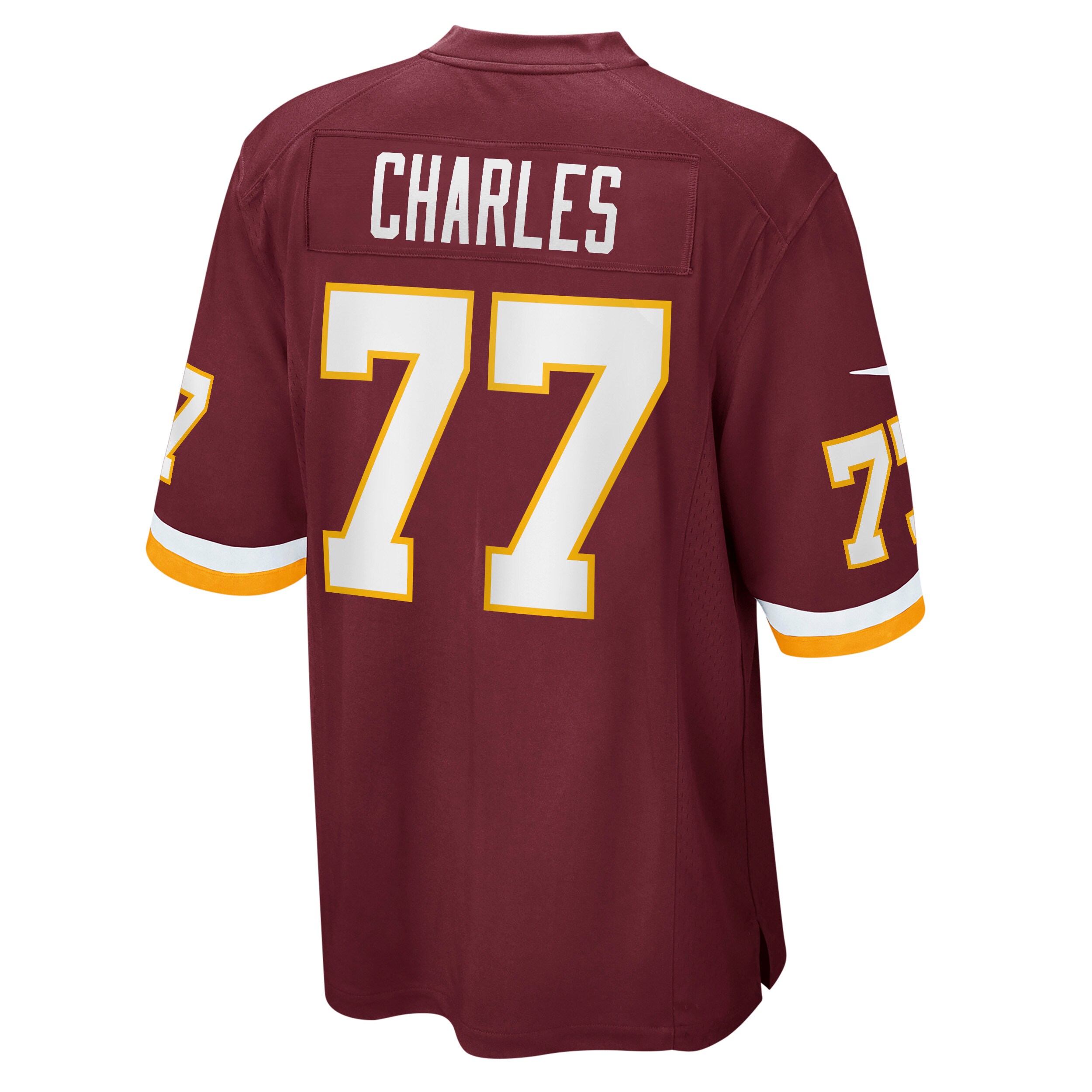 Men's Saahdiq Charles Washington Football Team Burgundy Game Player Jersey JS7791 nicesnker - Image 3