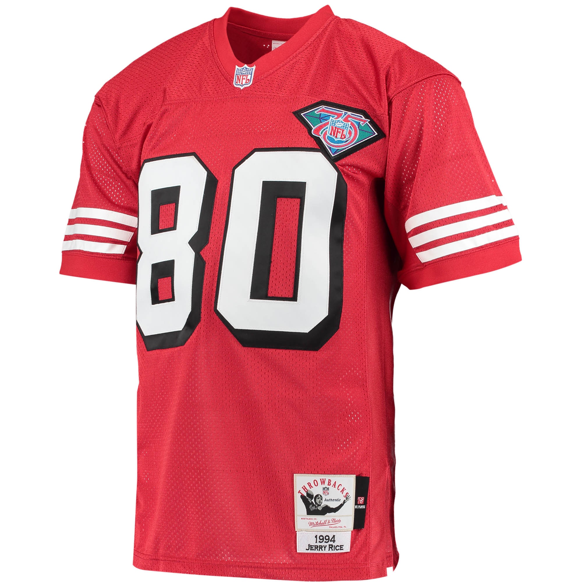 Men's San Francisco 49ers 1994 Jerry Rice Mitchell & Ness Scarlet Throwback Retired Player Jersey JS5825 nicesnker - Image 2
