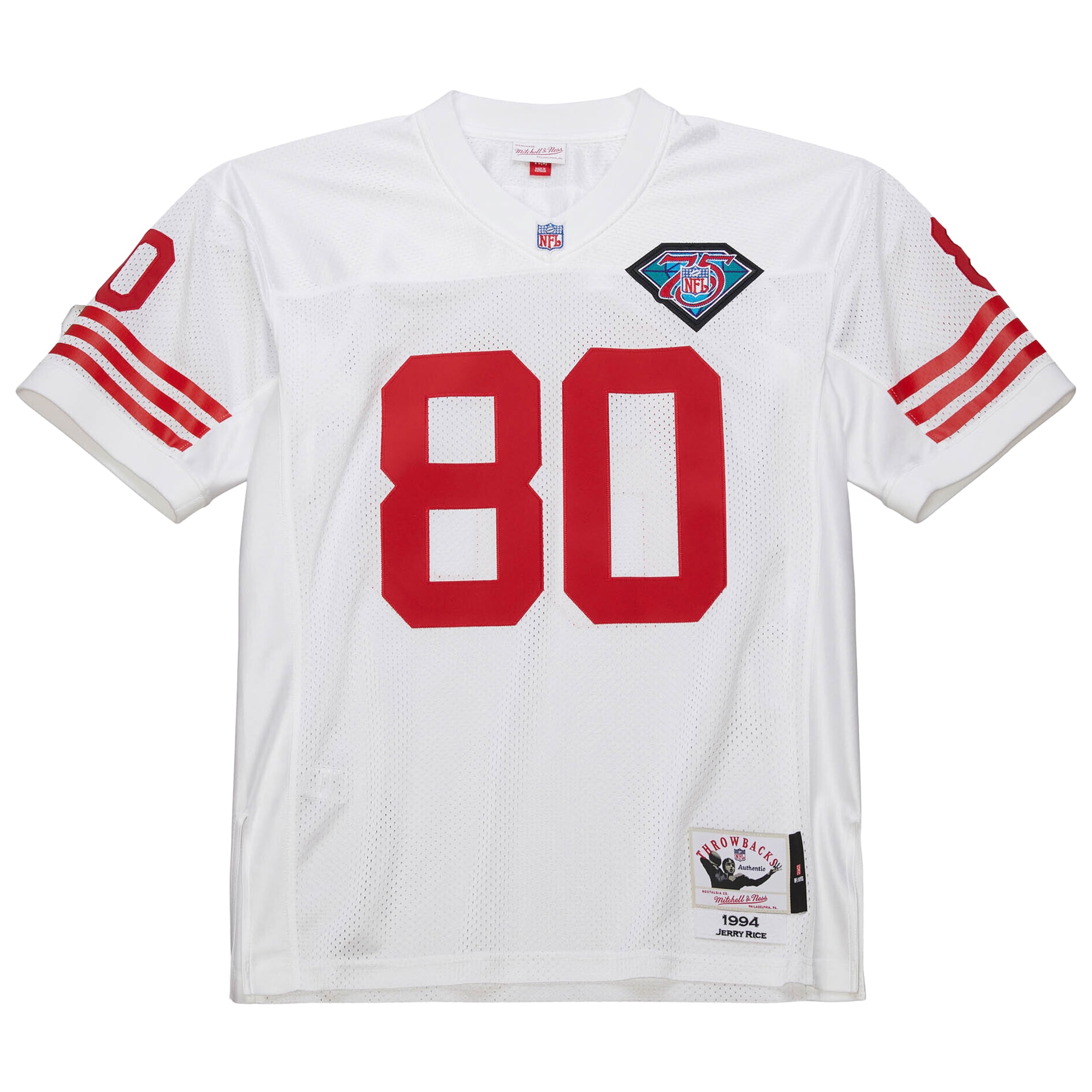 Men's San Francisco 49ers 1994 Jerry Rice Mitchell & Ness White Throwback Retired Player Jersey JS7926 nicesnker - Image 2