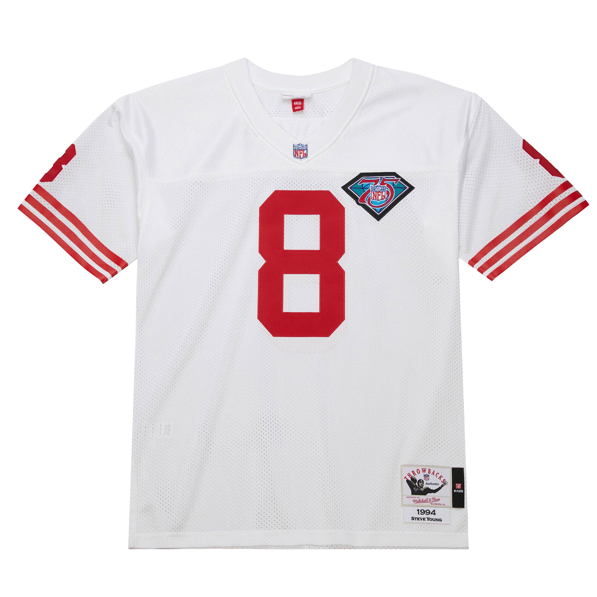 Men's San Francisco 49ers 1994 Steve Young Mitchell & Ness White Throwback Retired Player Jersey JS4282 nicesnker - Image 2