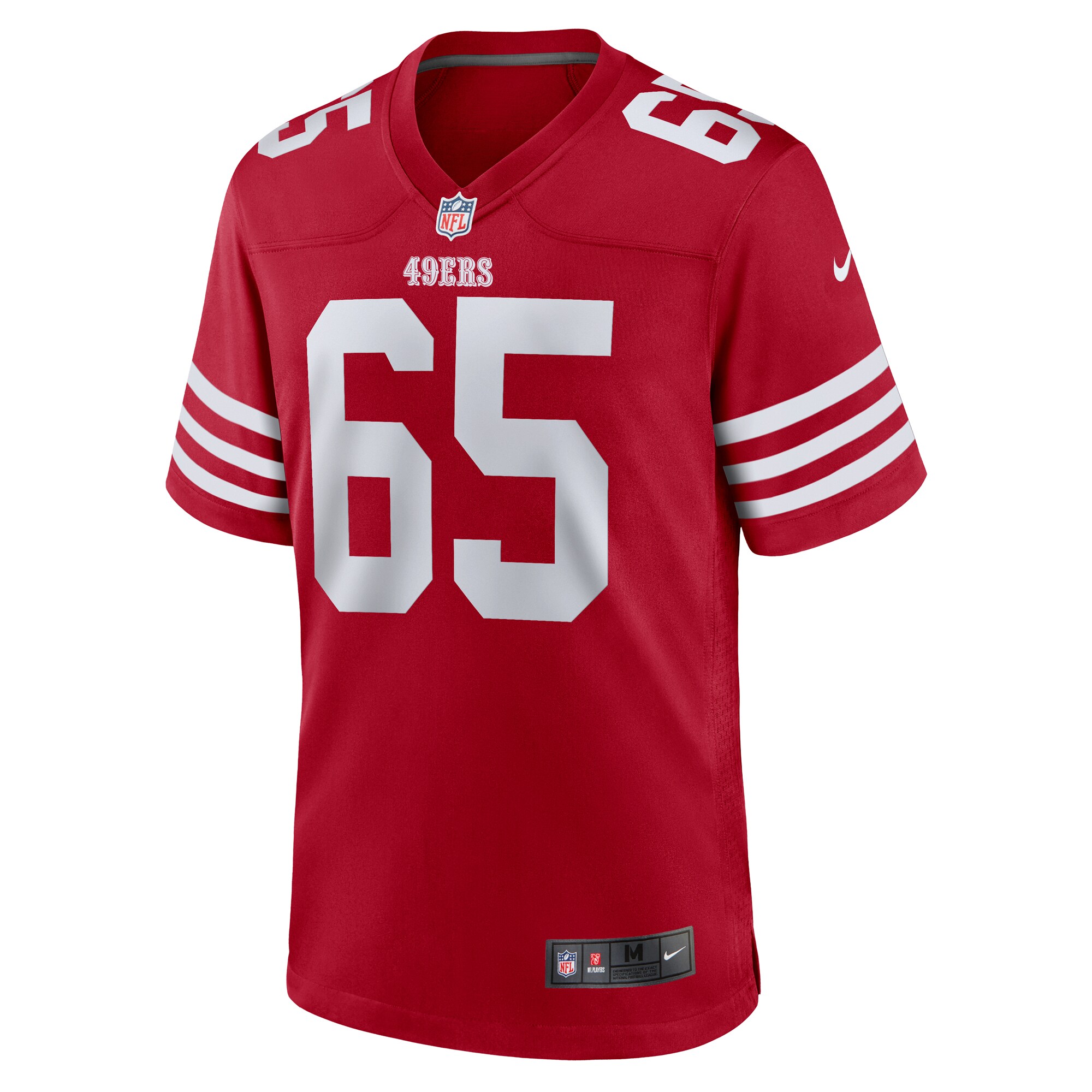 Men's San Francisco 49ers Aaron Banks Scarlet Team Game Jersey JS7734 nicesnker - Image 2