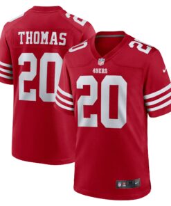 Men's San Francisco 49ers Ambry Thomas Scarlet Game Jersey JS1279 nicesnker