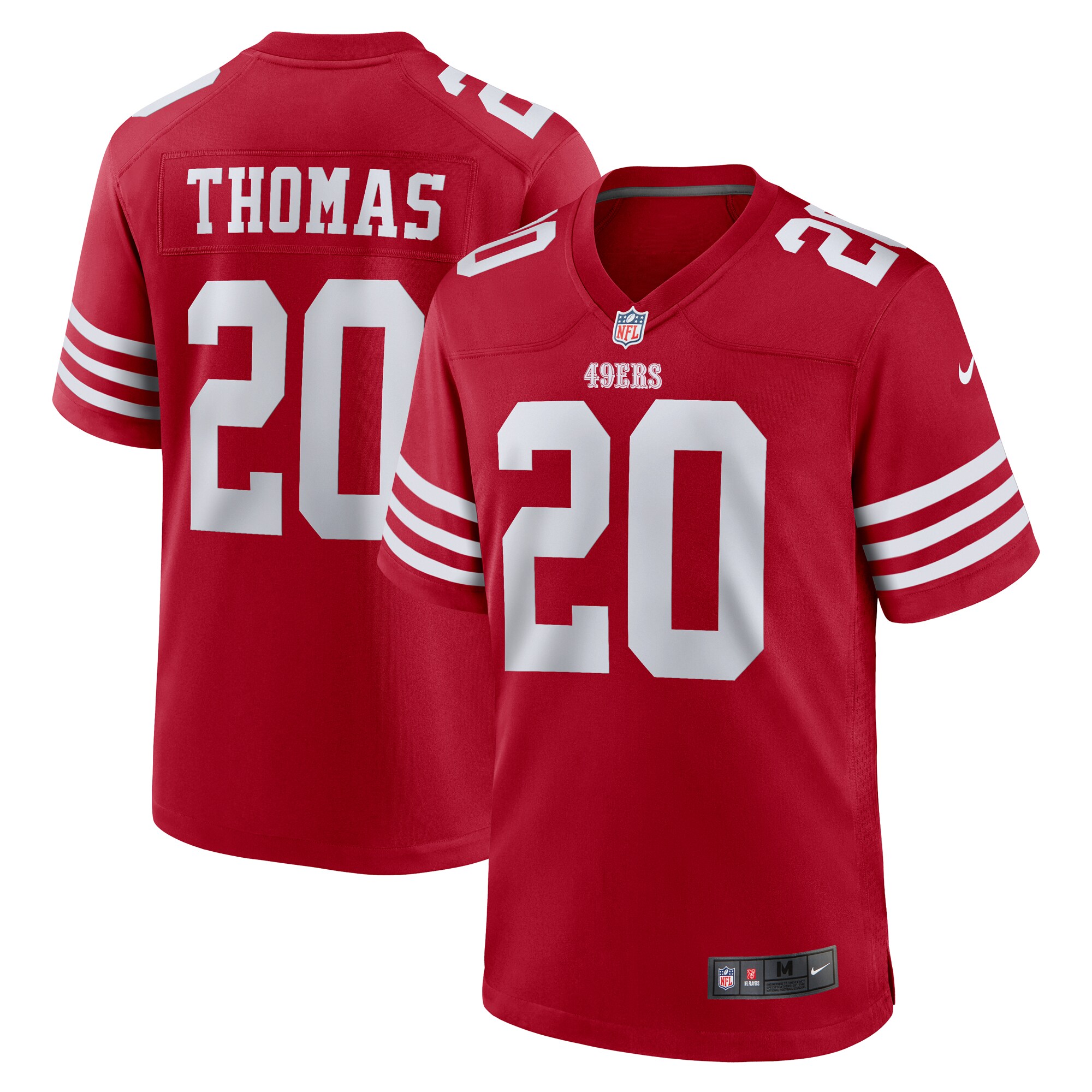 Men's San Francisco 49ers Ambry Thomas Scarlet Game Jersey JS1279 nicesnker
