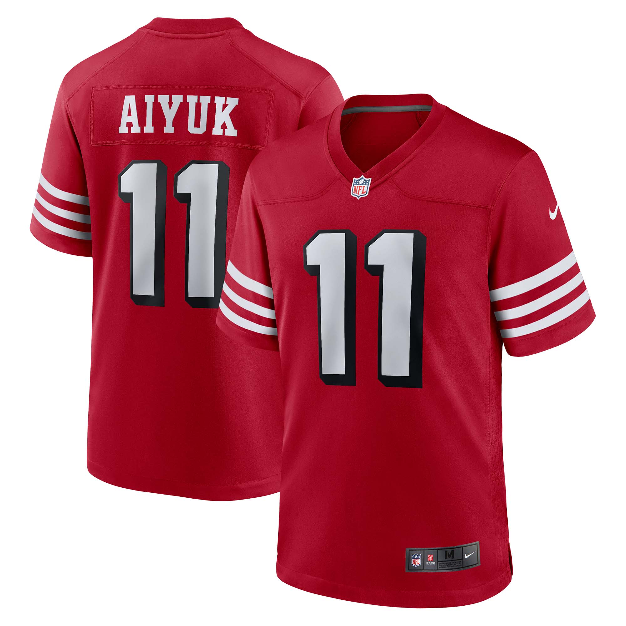 Men's San Francisco 49ers Brandon Aiyuk Scarlet Alternate Game Jersey JS3019 nicesnker