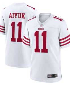Men's San Francisco 49ers Brandon Aiyuk White Player Game Jersey JS5979 nicesnker