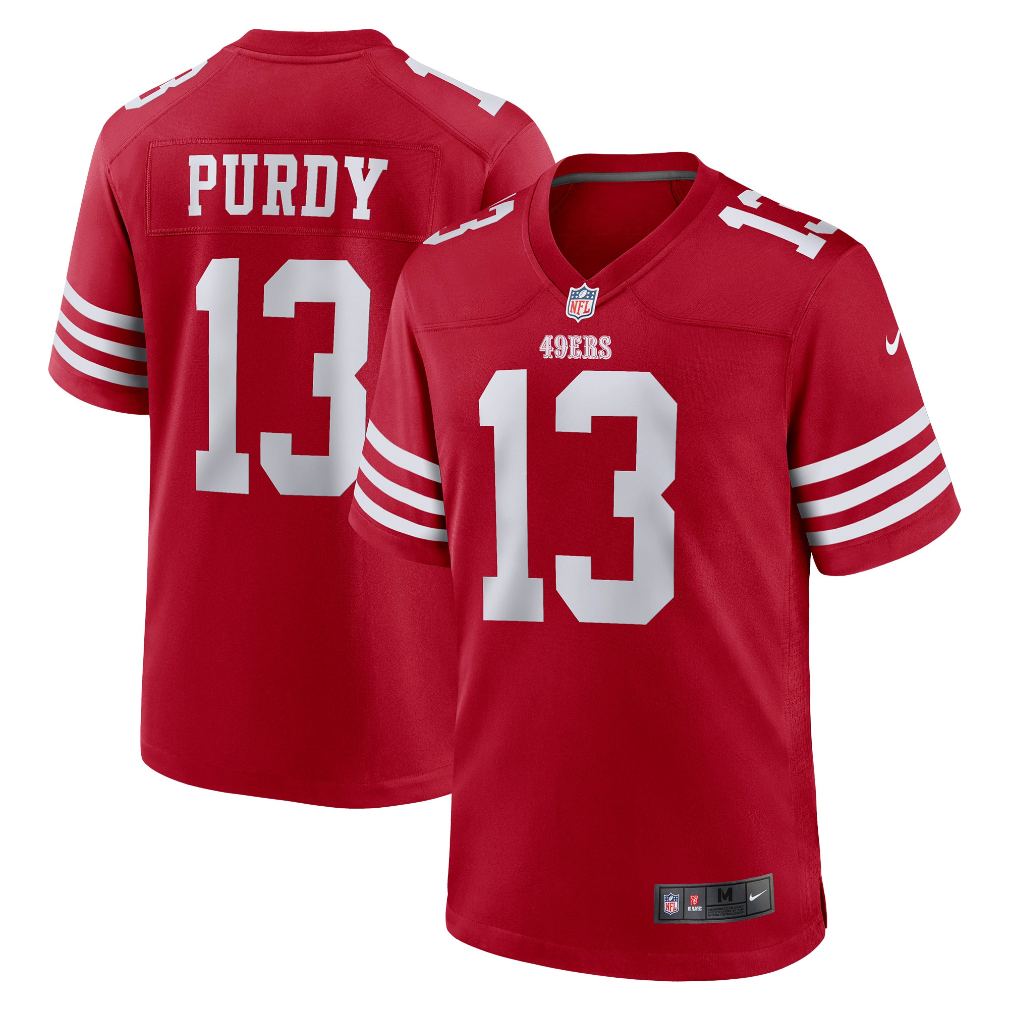 Men's San Francisco 49ers Brock Purdy Scarlet Game Player Jersey JS7305 nicesnker