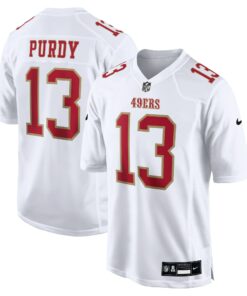 Men's San Francisco 49ers Brock Purdy Tundra White Fashion Game Jersey JS2986 nicesnker