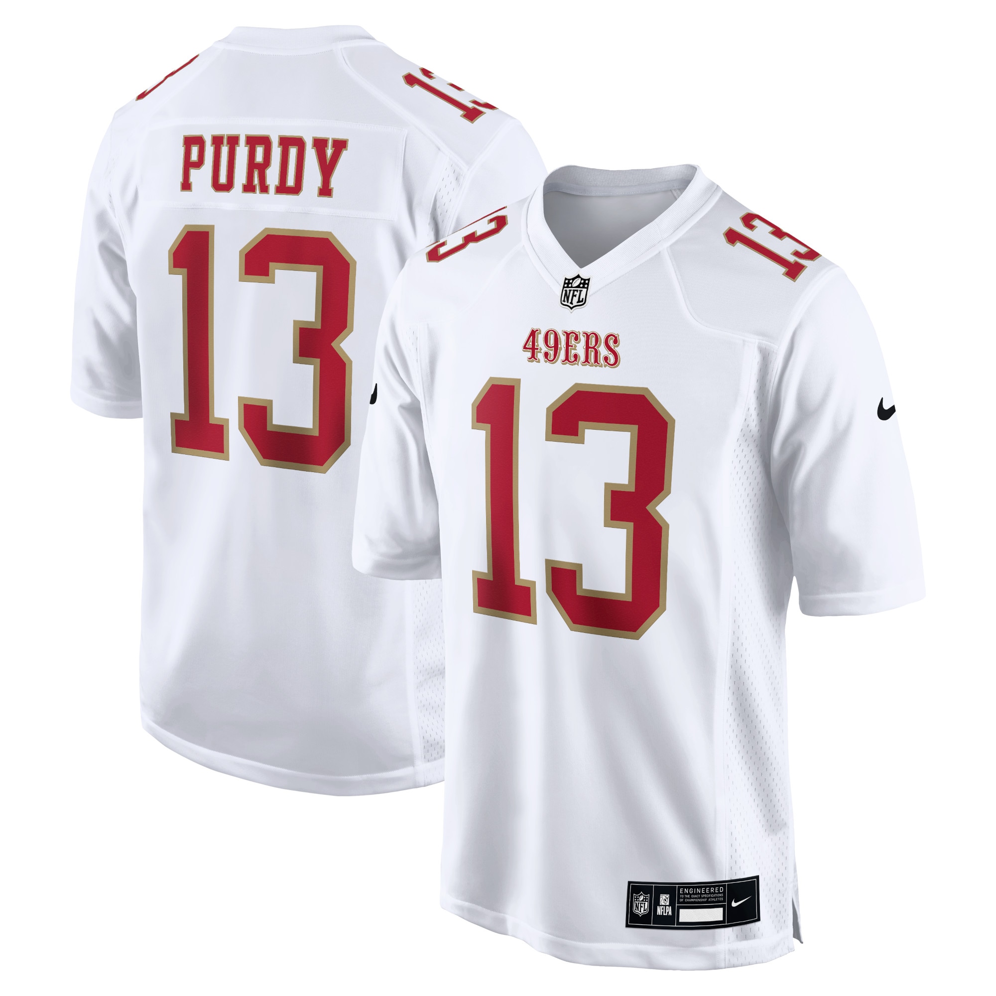 Men's San Francisco 49ers Brock Purdy Tundra White Fashion Game Jersey JS2986 nicesnker