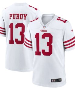 Men's San Francisco 49ers Brock Purdy White Game Player Jersey JS5154 nicesnker
