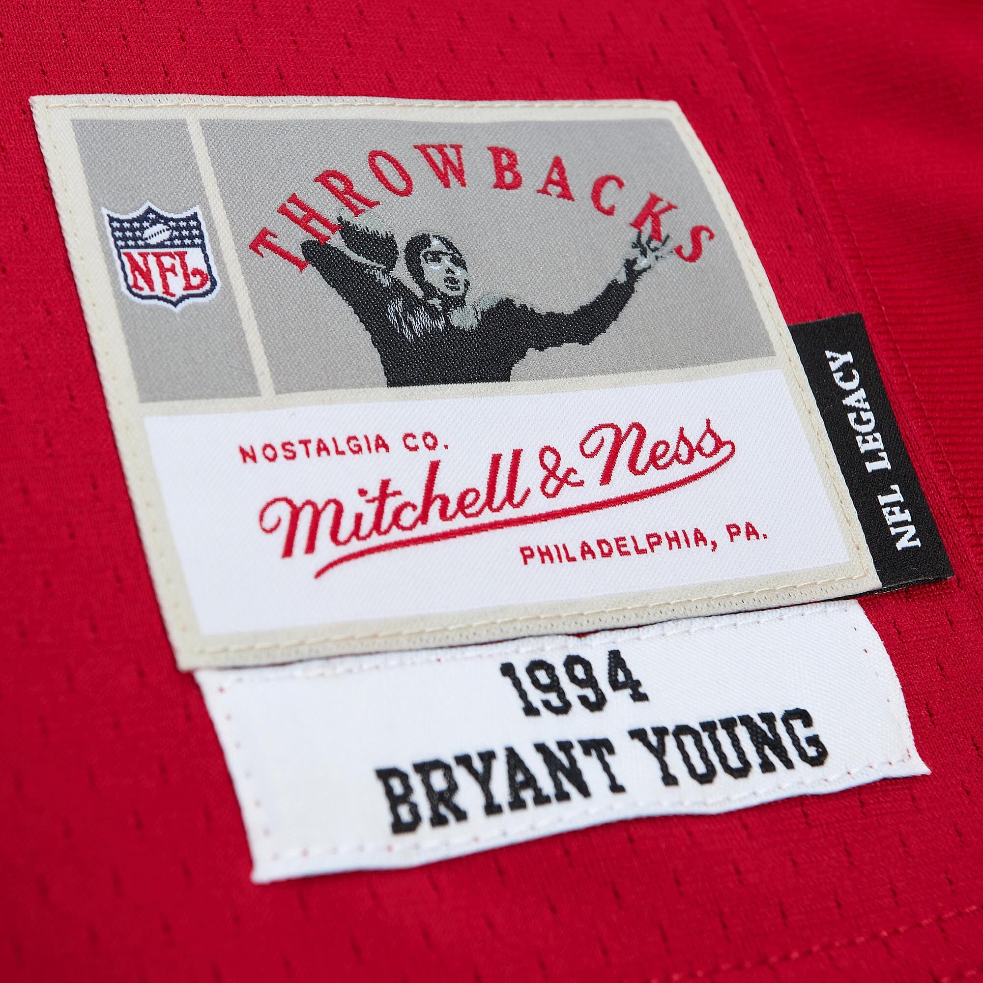 Men's San Francisco 49ers Bryant Young Mitchell & Ness Scarlet Legacy Jersey JS5097 nicesnker - Image 5