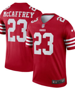Men's San Francisco 49ers Christian McCaffrey Scarlet Team Legend Player Performance Top JS2895 nicesnker