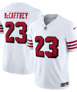 Men's San Francisco 49ers Christian McCaffrey White Vapor F.U.S.E. Limited 2nd Alternate Jersey JS1896 nicesnker