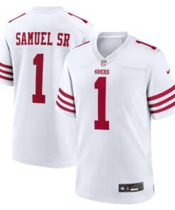 Men's San Francisco 49ers Deebo Samuel Sr White Men's Game Jersey JS9308 nicesnker