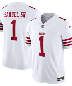 Men's San Francisco 49ers Deebo Samuel Sr White Vapor F.U.S.E. Limited Jersey JS7586 nicesnker