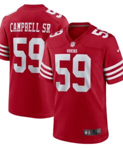 Men's San Francisco 49ers De'Vondre Campbell Scarlet Game Jersey JS9091 nicesnker