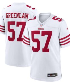 Men's San Francisco 49ers Dre Greenlaw White Team Game Jersey JS4166 nicesnker