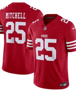Men's San Francisco 49ers Elijah Mitchell Scarlet Vapor F.U.S.E. Limited Jersey JS2887 nicesnker