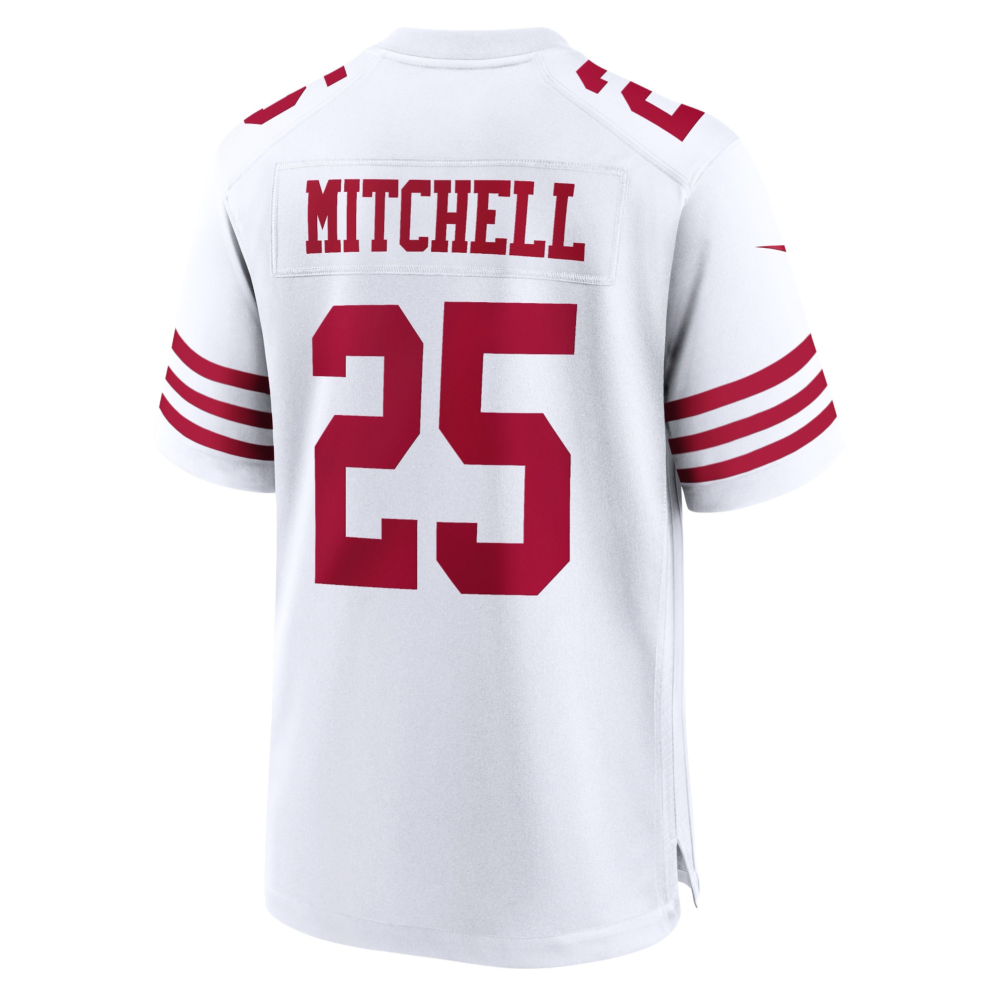 Men's San Francisco 49ers Elijah Mitchell White Player Game Jersey JS9825 nicesnker - Image 3