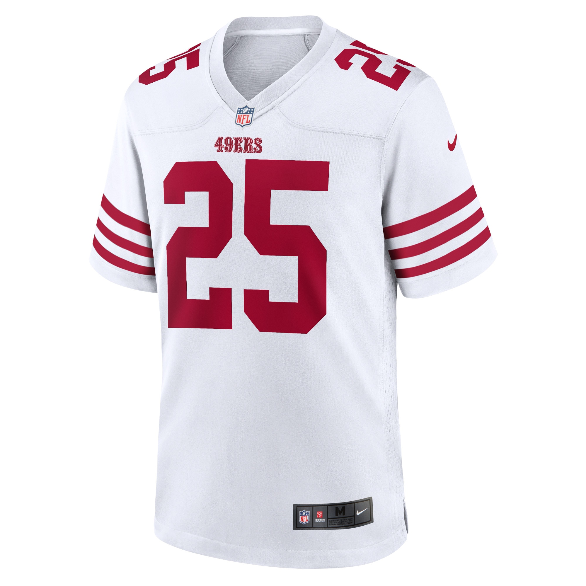 Men's San Francisco 49ers Elijah Mitchell White Player Game Jersey JS9825 nicesnker - Image 2