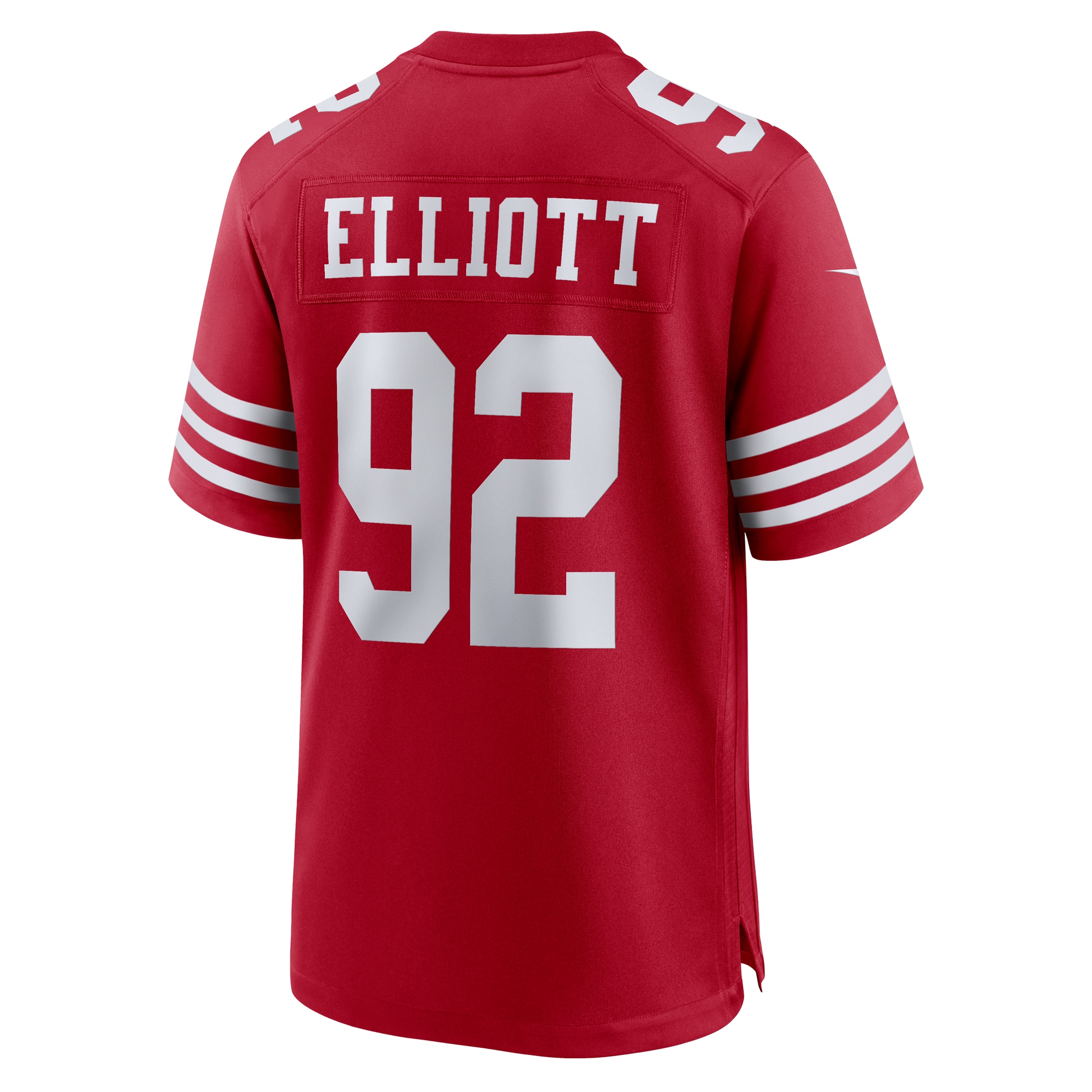 Men's San Francisco 49ers Elliott Scarlet Team Game Jersey JS9290 nicesnker - Image 3
