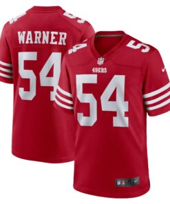 Men's San Francisco 49ers Fred Warner Scarlet Player Game Jersey JS6278 nicesnker