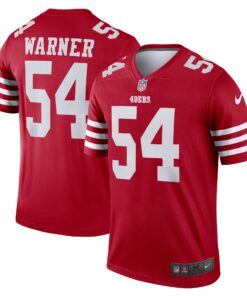 Men's San Francisco 49ers Fred Warner Scarlet Team Legend Player Performance Top JS2635 nicesnker