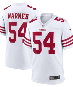 Men's San Francisco 49ers Fred Warner White Player Game Jersey JS2318 nicesnker