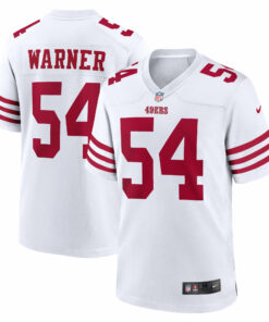 Men's San Francisco 49ers Fred Warner White Team Game Player Jersey JS6885 nicesnker
