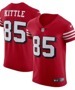 Men's San Francisco 49ers George Kittle Scarlet Alternate Vapor Elite Jersey JS8466 nicesnker
