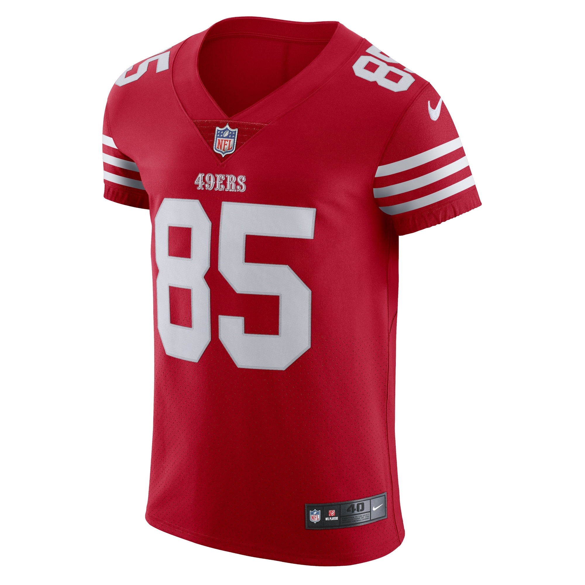 Men's San Francisco 49ers George Kittle Scarlet Vapor Elite Jersey JS9582 nicesnker - Image 2