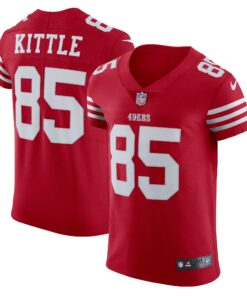 Men's San Francisco 49ers George Kittle Scarlet Vapor Elite Jersey JS9582 nicesnker