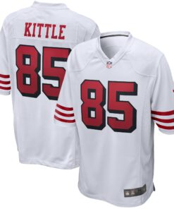 Men's San Francisco 49ers George Kittle White Alternate Game Jersey JS3925 nicesnker