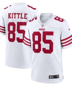 Men's San Francisco 49ers George Kittle White Player Game Jersey JS3625 nicesnker
