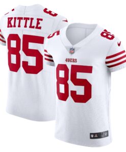 Men's San Francisco 49ers George Kittle White Vapor Elite Jersey JS6579 nicesnker