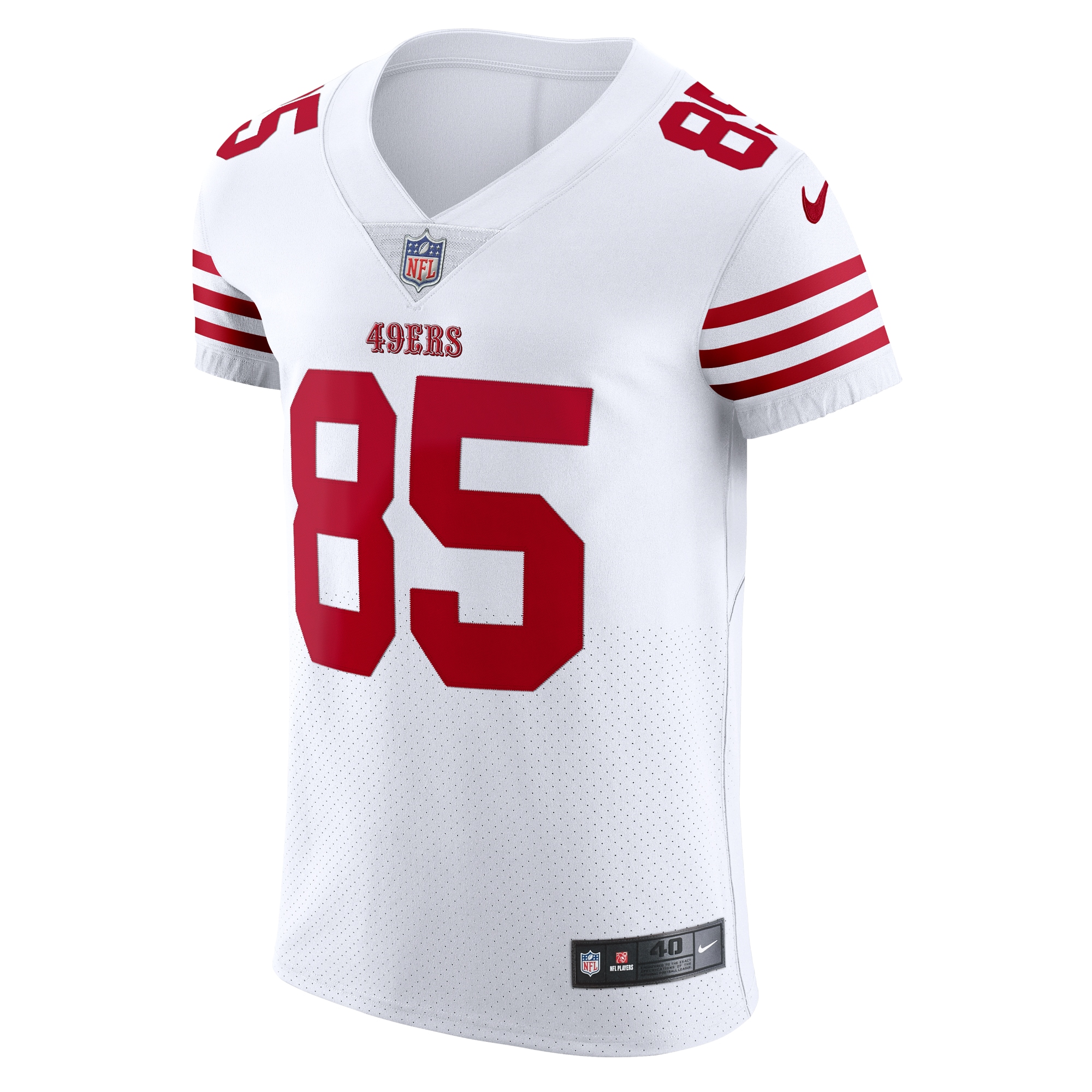 Men's San Francisco 49ers George Kittle White Vapor Elite Jersey JS6579 nicesnker - Image 2