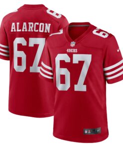 Men's San Francisco 49ers Isaac Alarcon Scarlet Team Game Jersey JS2496 nicesnker