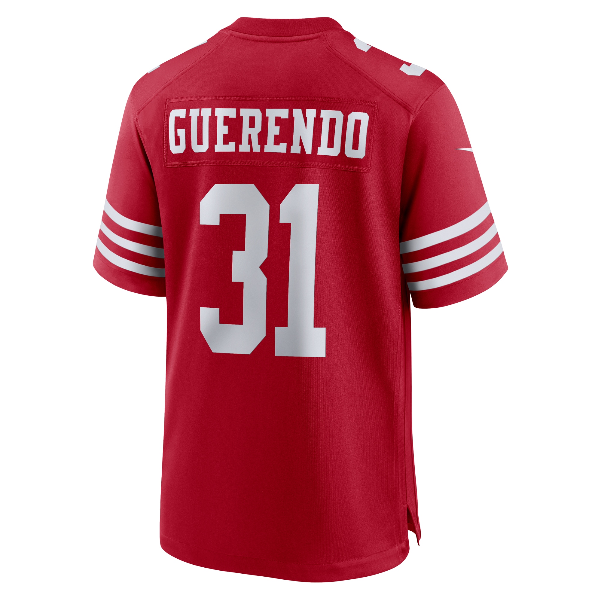 Men's San Francisco 49ers Isaac Guerendo Scarlet Game Jersey JS7271 nicesnker - Image 3