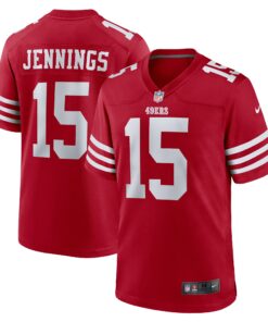 Men's San Francisco 49ers Jauan Jennings Scarlet Game Jersey JS5035 nicesnker