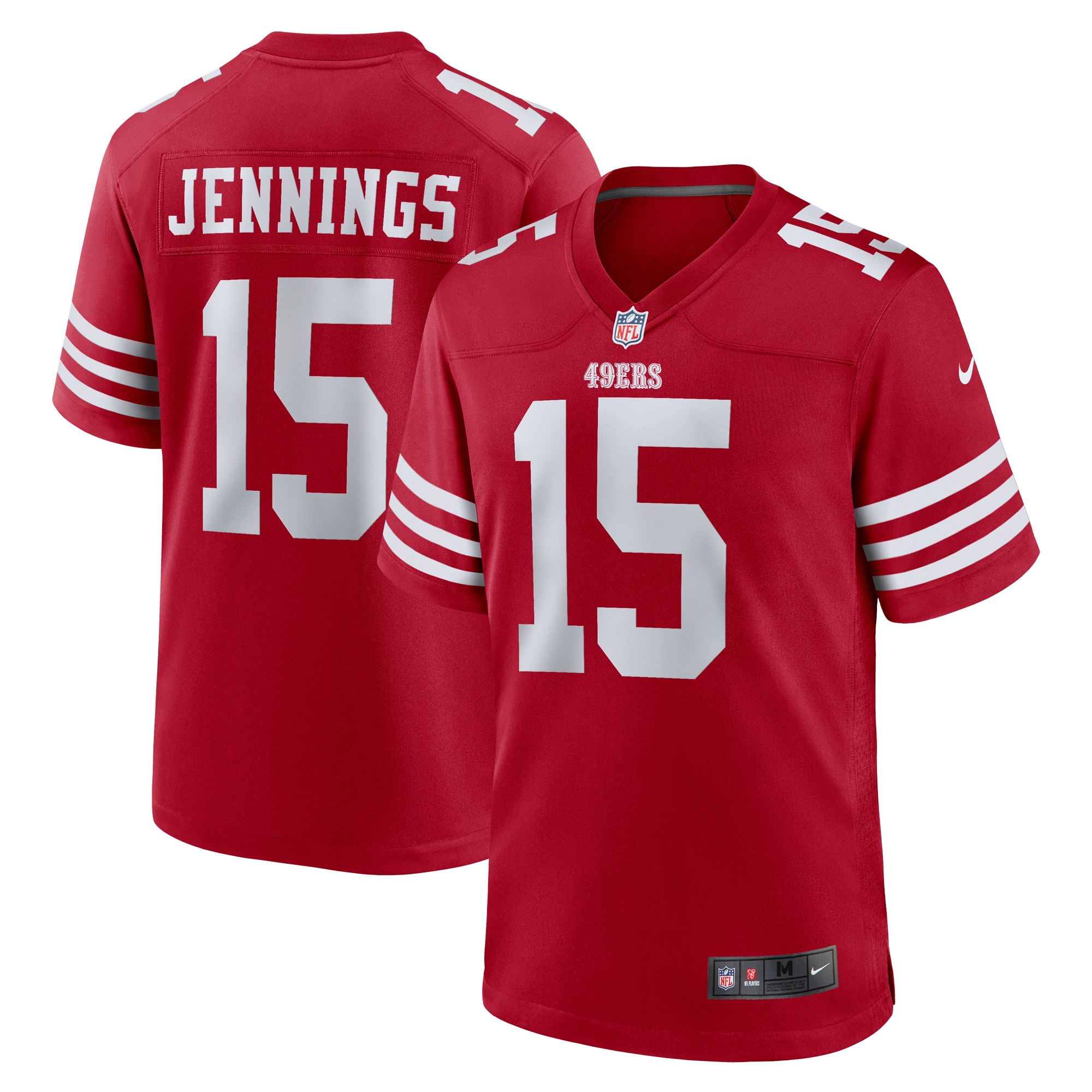 Men's San Francisco 49ers Jauan Jennings Scarlet Game Jersey JS5035 nicesnker